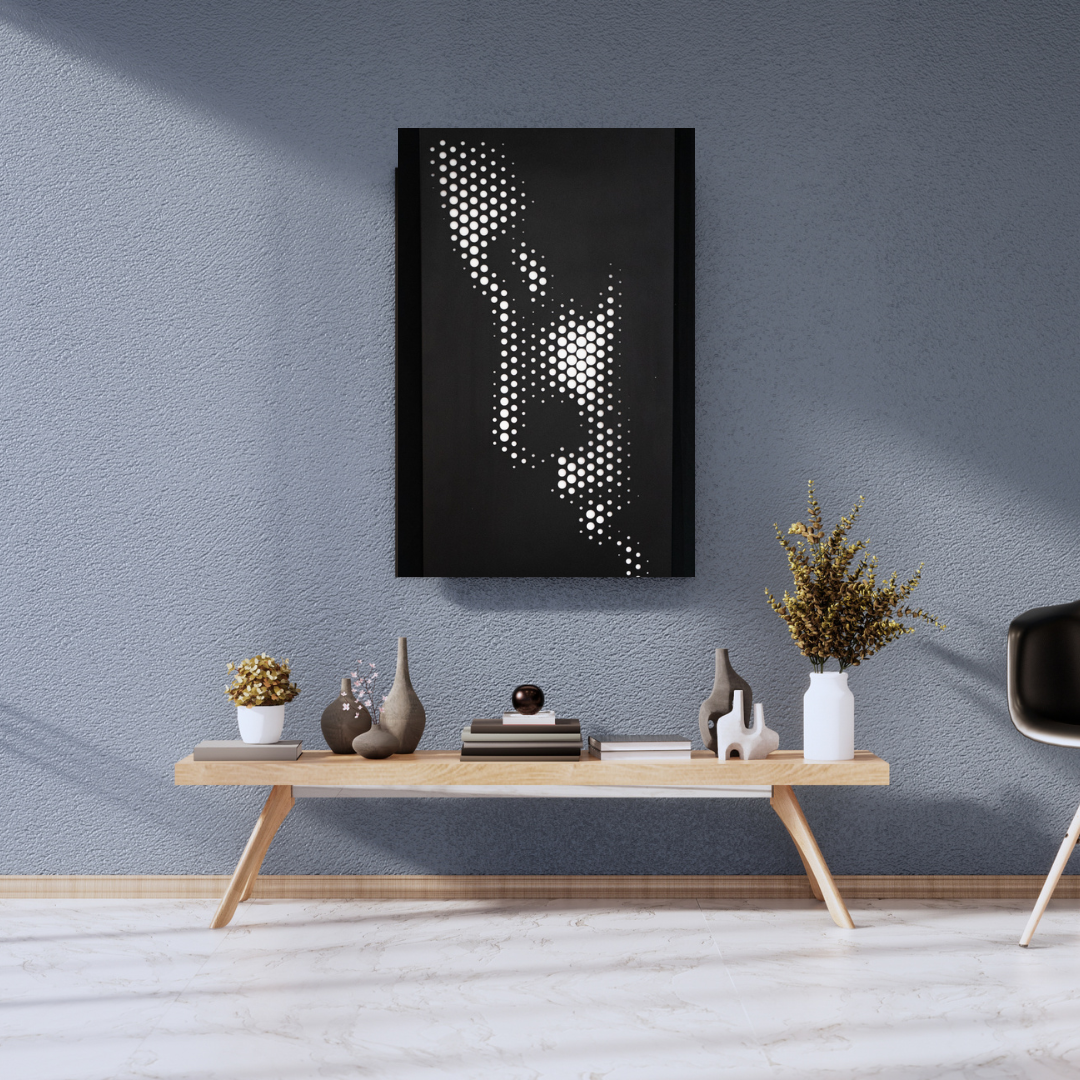 Scultura in Metallo "Volto Femminile Moderno" - Arte Murale Astratta per Arredamento di Design