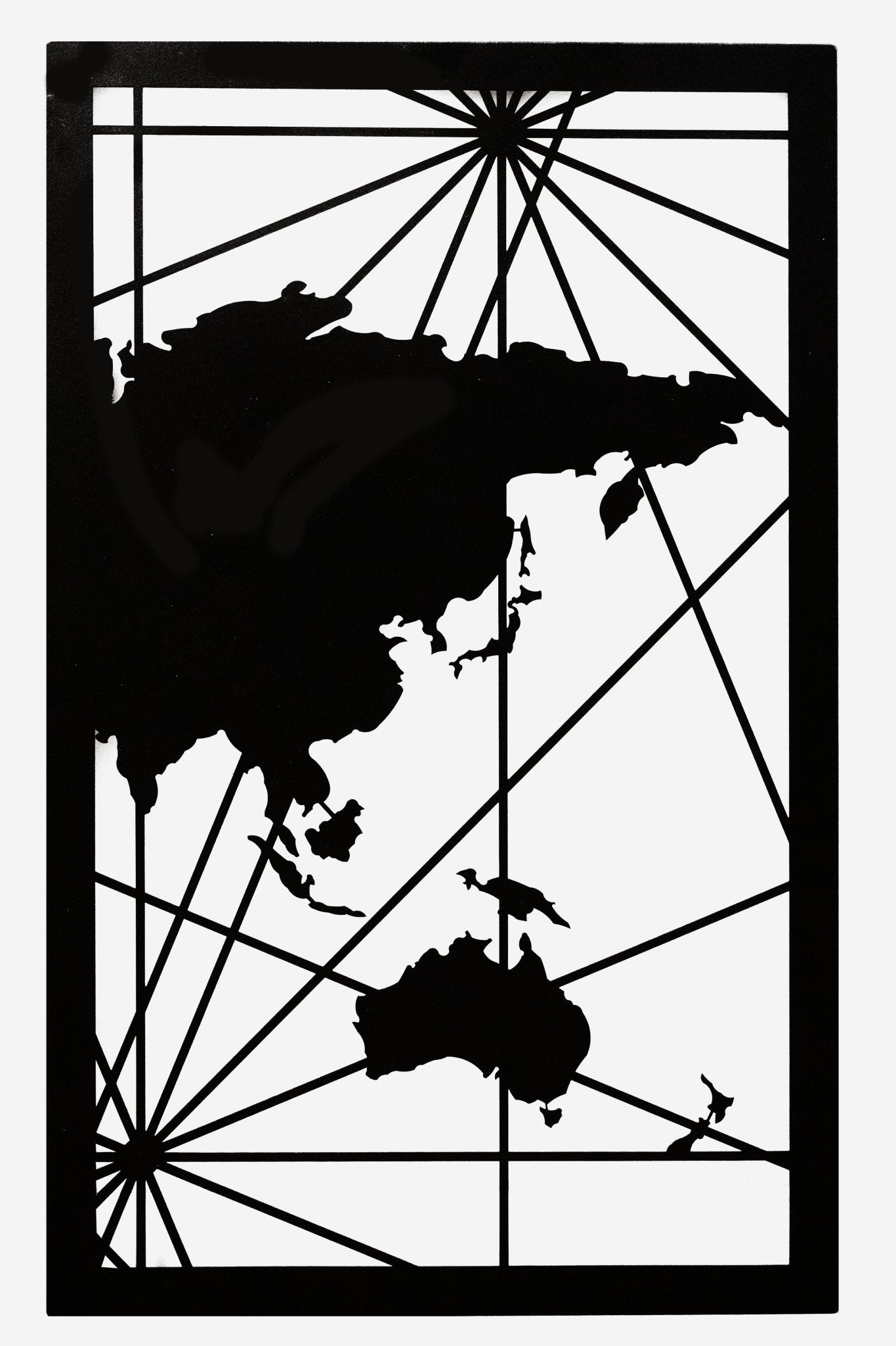 Quadro in Metallo XL "Planisfero 3D" - REND - ART