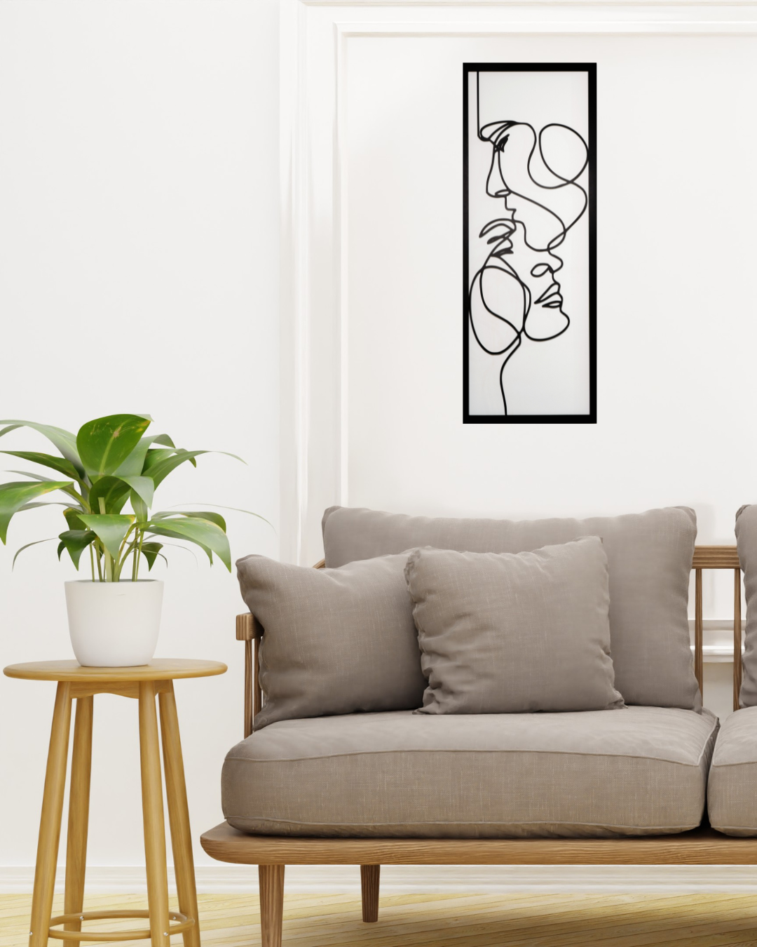Scultura in Metallo "Passione Eterna" - Arte Murale Romantica per Arredamento Moderno