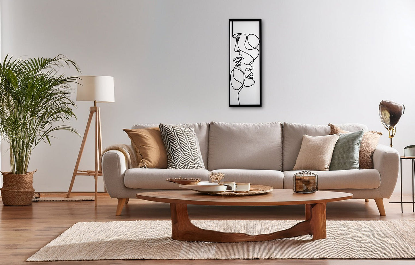 Scultura in Metallo "Passione Eterna" - Arte Murale Romantica per Arredamento Moderno - REND - ART