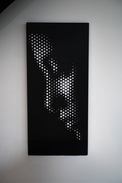 Scultura in Metallo "Volto Femminile Moderno" - Arte Murale Astratta per Arredamento di Design