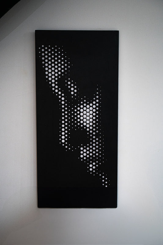 Scultura in Metallo "Volto Femminile Moderno" - Arte Murale Astratta per Arredamento di Design