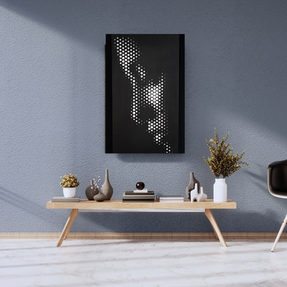 Scultura in Metallo "Volto Femminile Moderno" - Arte Murale Astratta per Arredamento di Design